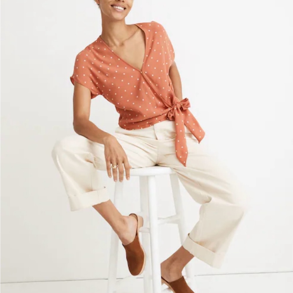 Madewell Tie Wrap Top, Size XXS